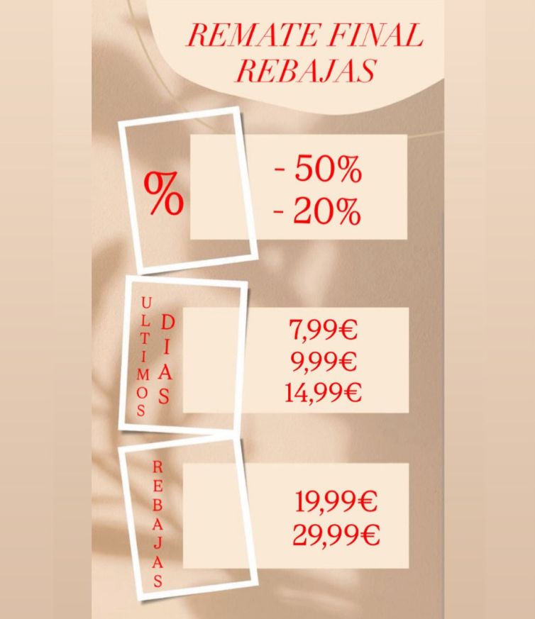 Remate Final REBAJAS!! Últimos días en EMC MODAS de Almendralejo.
